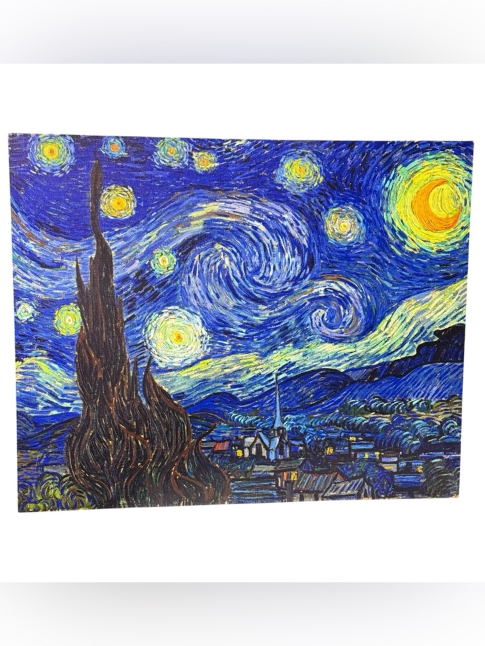 Starry Night Inspired Wall Art Print On solid framing